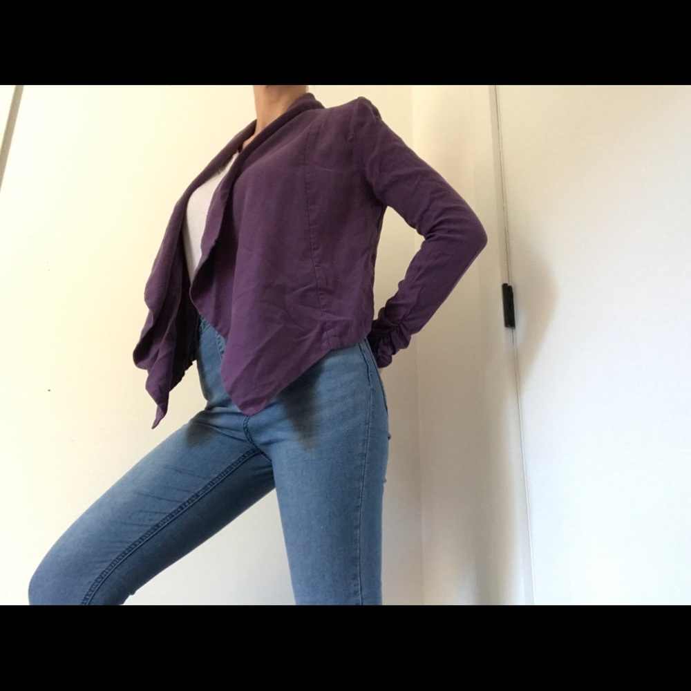 Forever 21 Plum Purple High-Low Blazer - Picture 3 of 14